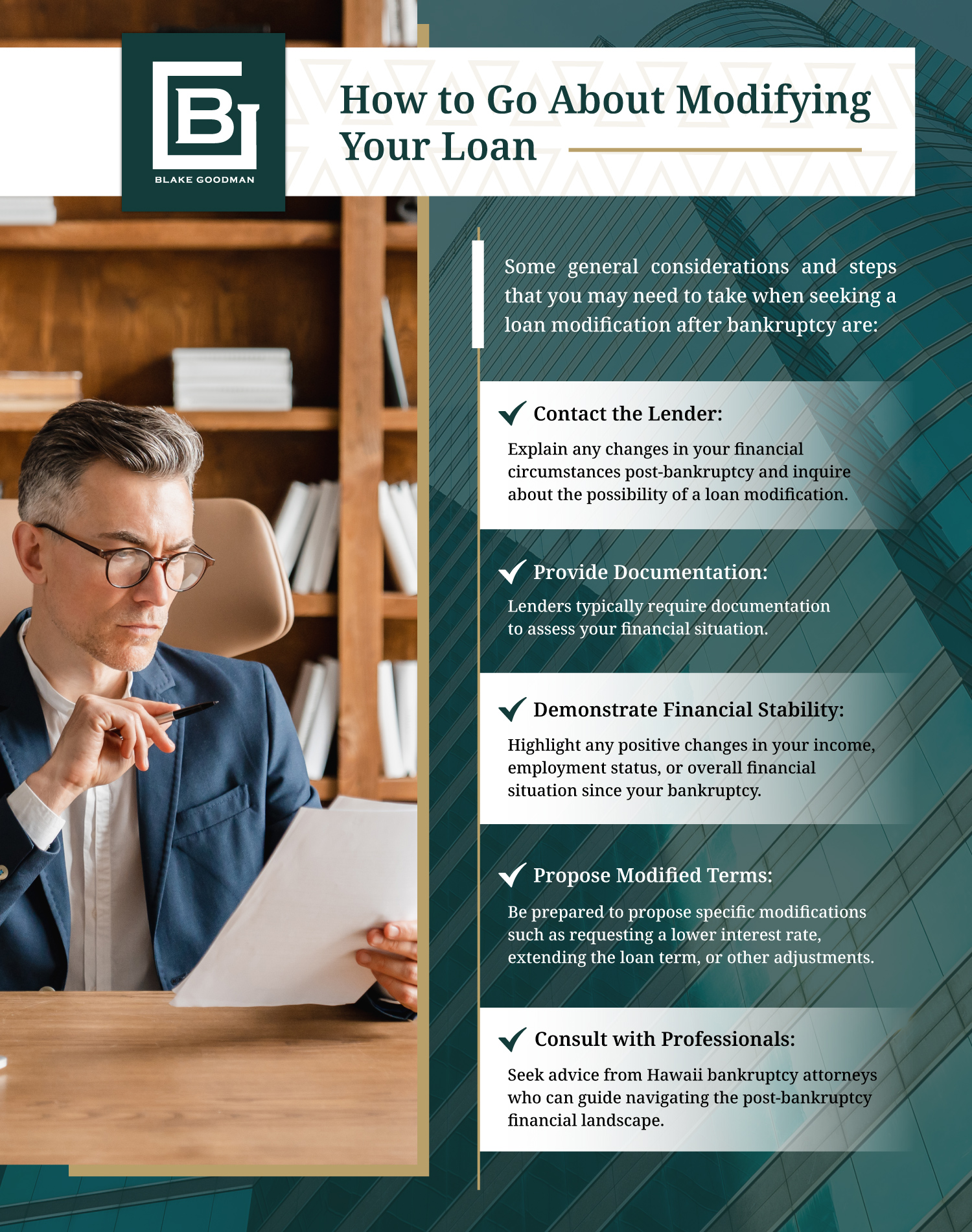 An infographic that explains about modifying your loan